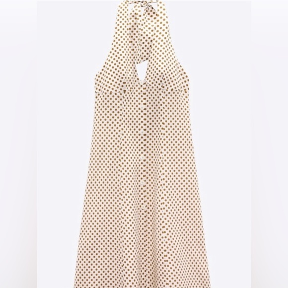 zara brown and white polka dot dress The Viral Zara Pink & Brown Polka Dot Dress Available now to book Size Small/8